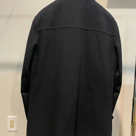 Ermenegildo Zegna wool and cashmere blend jacket - lamb skin leather details.